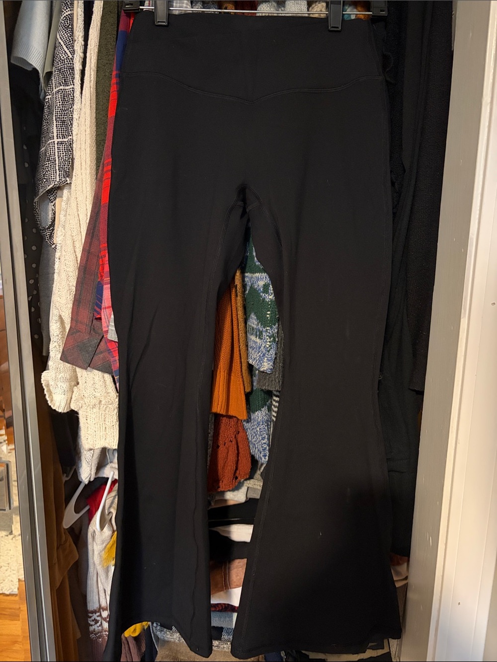 Black Women's Flare Pants - Classic High Waist